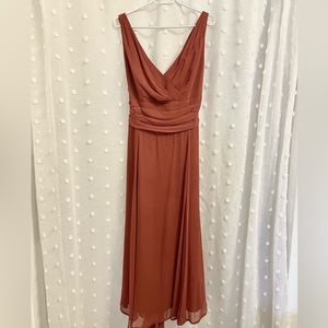 David’s Bridal Cinnamon Bridesmaid Dress